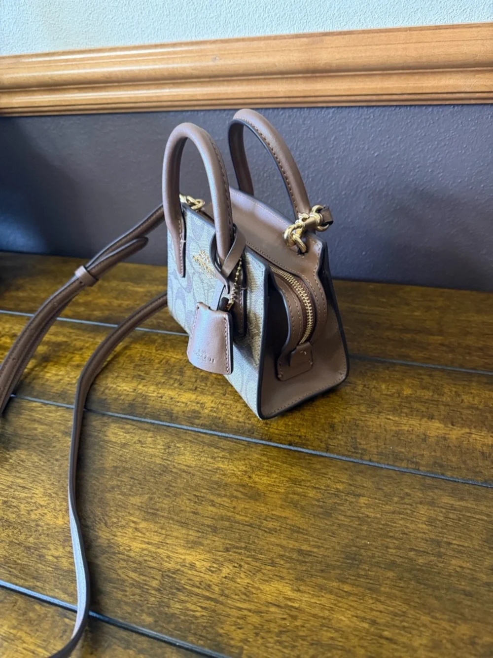 ✨NWOT Coach Andrea Mini Carryall – Signature Canvas Crossbody ✨ - Picture 5 of 11